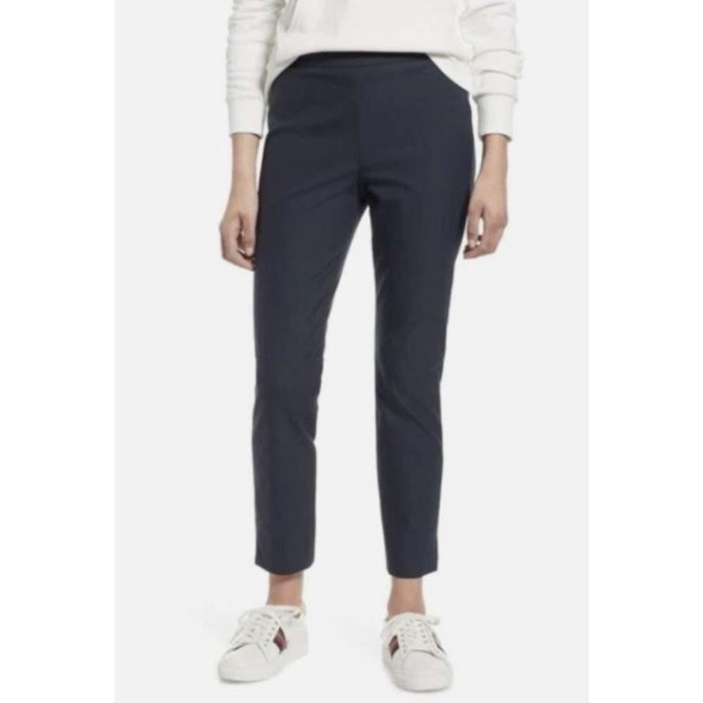 1901 Women's 4-Way Stretch Cropped Ankle Skinny Pants in Navy Night Blue Size 14